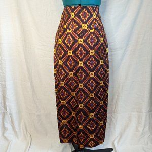 Maxi patterned pencil skirt